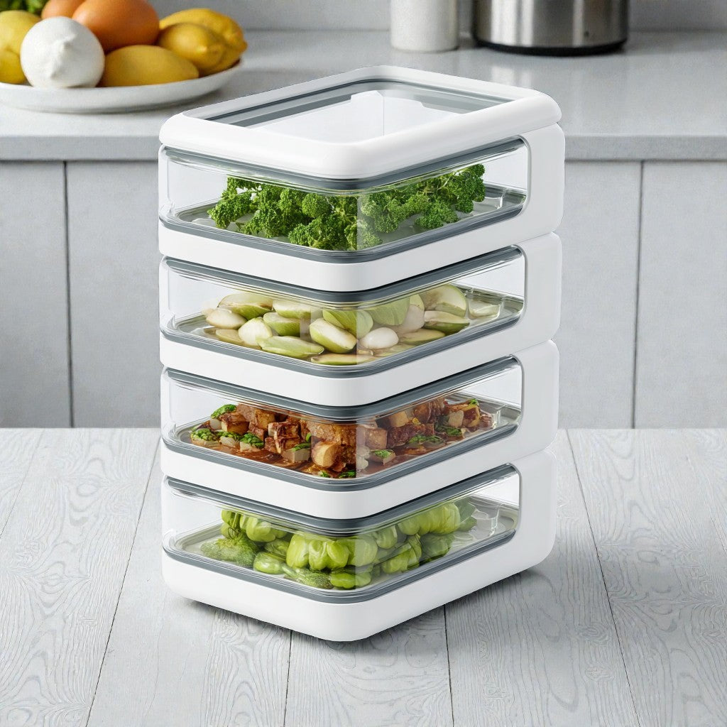 Melvoraq 4-Layer Stackable Food Storage Organizer
